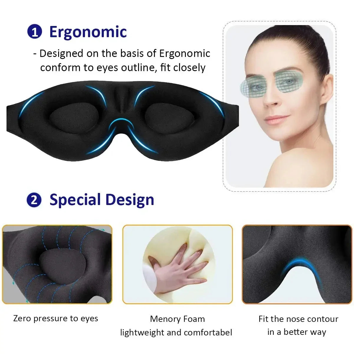 ORGHEAL™ LUNARA – Total Darkness Sleep Mask